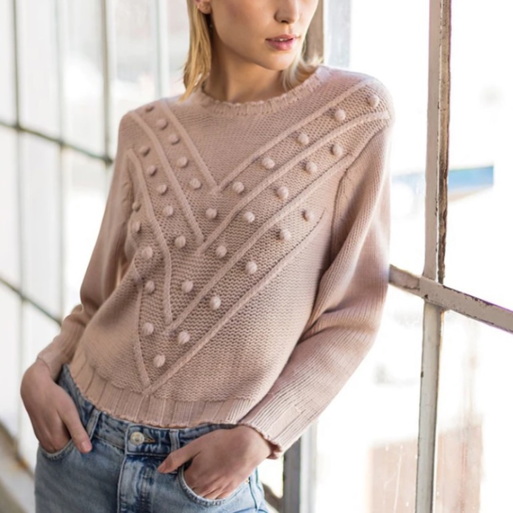 Astars Coquette Sweater in Dusty Rose